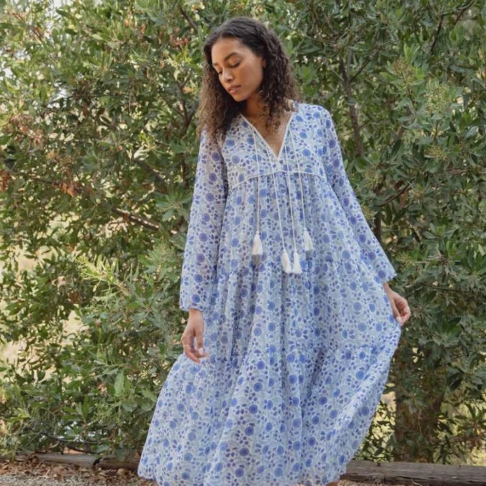 Christy Dawn - Paloma Dress In Periwinkle Suzani